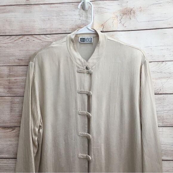 VINTAGE SARA MICHELLE TEXTURED SATINY LOUNGE SET - Picture 9 of 12
